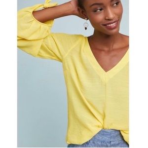 ANTHROPOLOGIE - Maeve Verona Tied-Sleeve Top size XS